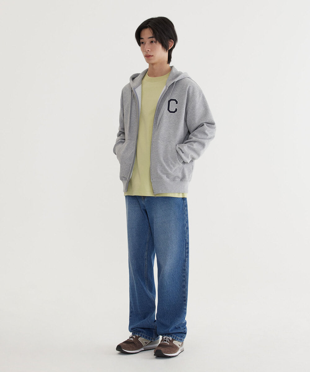 C LOGO HOOD ZIP-UP