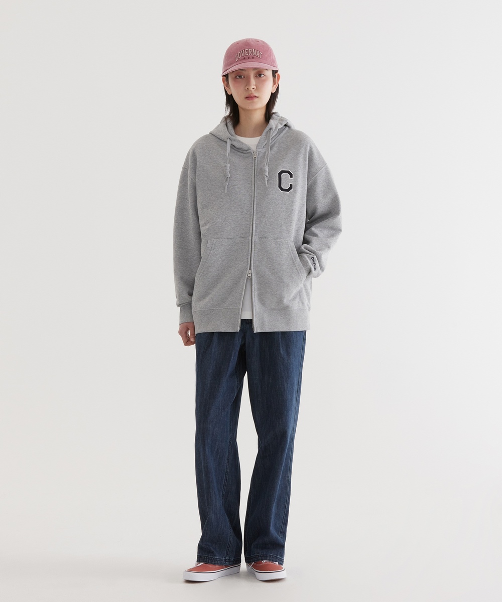 C LOGO HOOD ZIP-UP
