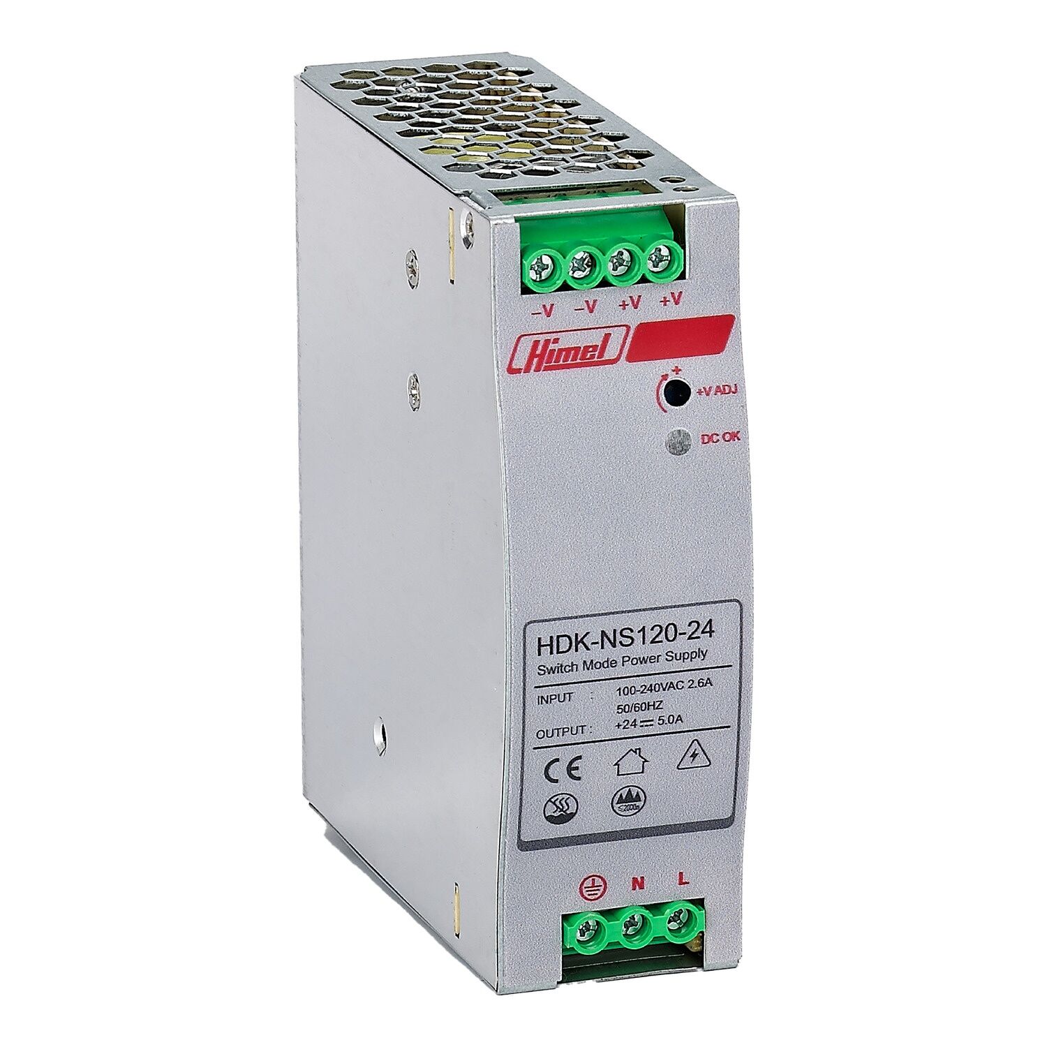 Switch Mode Power Supply, HDK, DIN rail, 120 W, 24 V