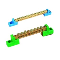 Terminal block, HTB, 6 x 9 mm, 4 holes, blue