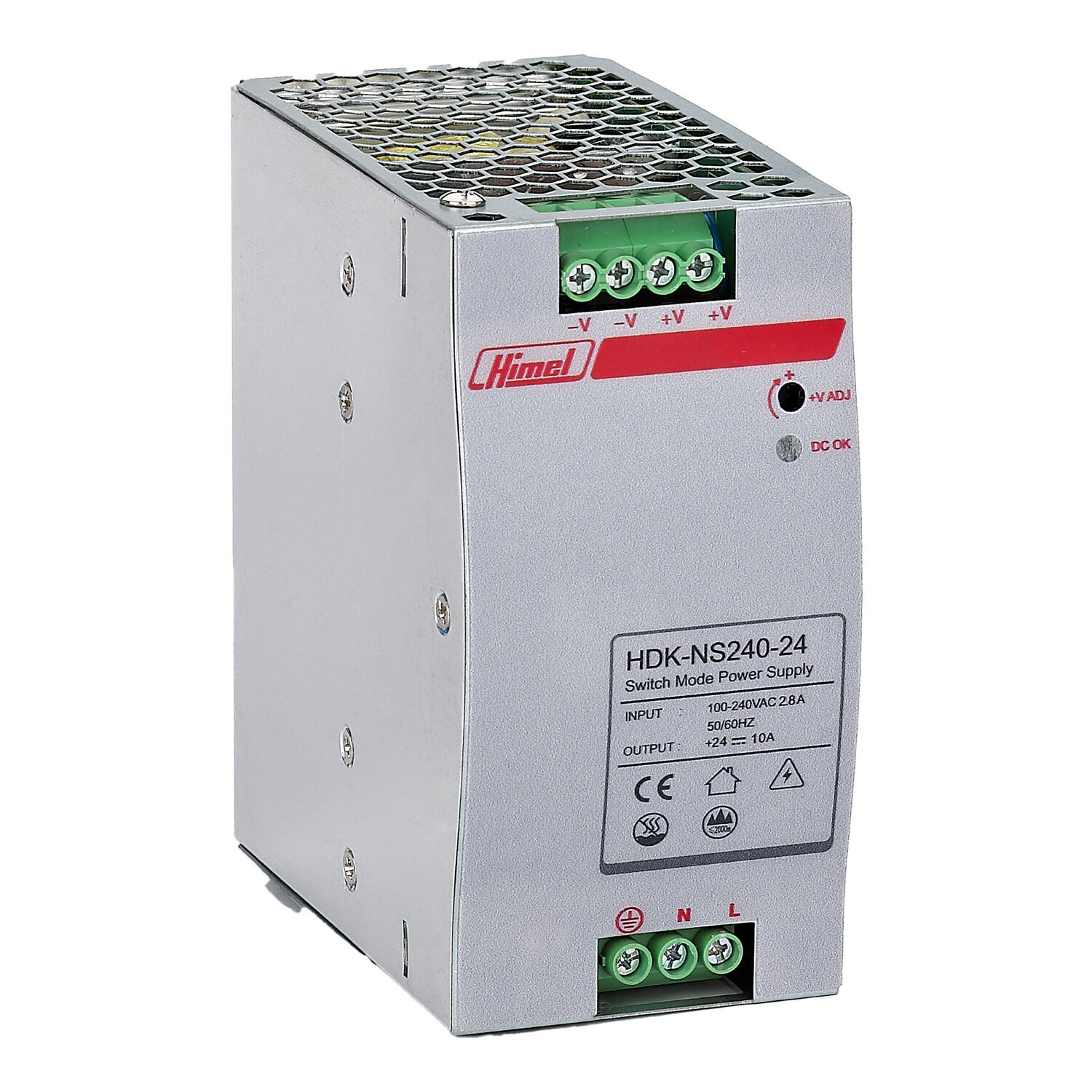 HDK, DIN rail, 240 W, 24 V