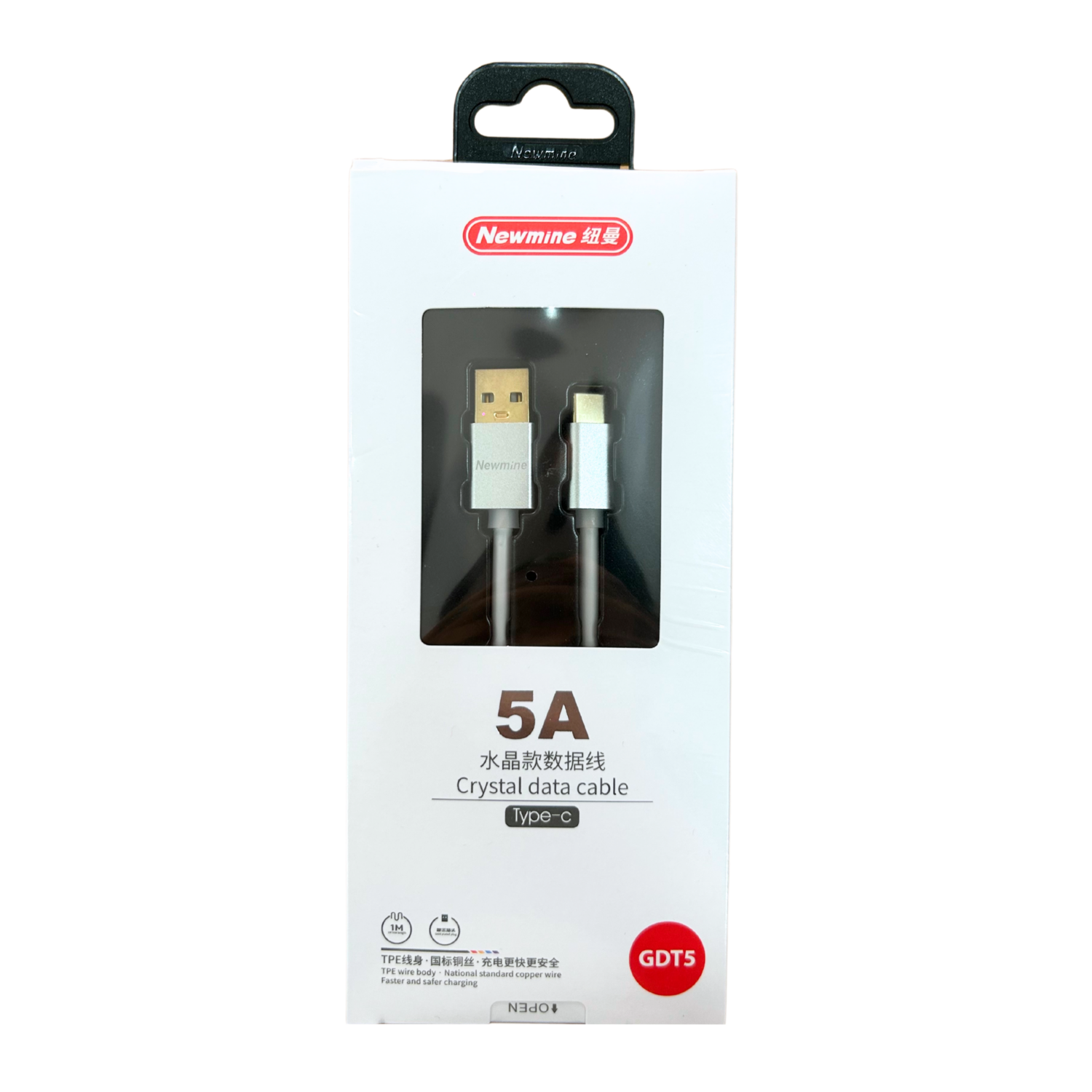 Цэнэглэгч USB 3A type-C 1м 