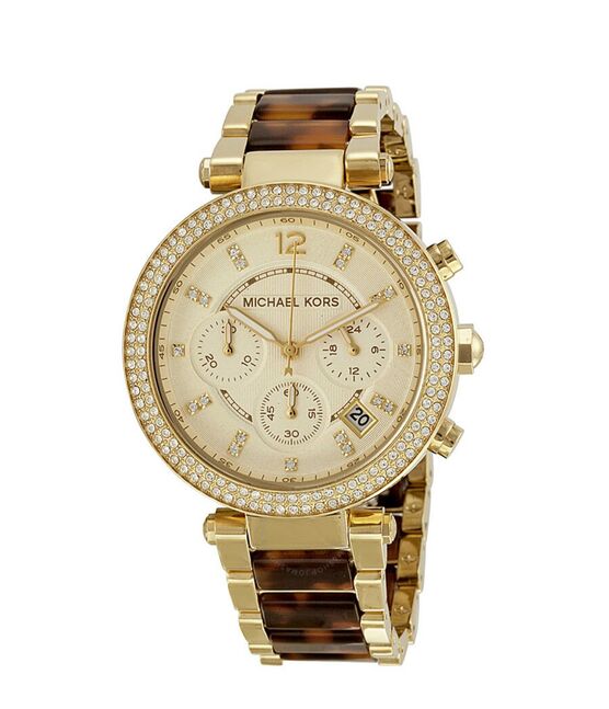 Michael kors parker chronograph gold dial ladies watch item no. mk5688  хэмжээ:39мм