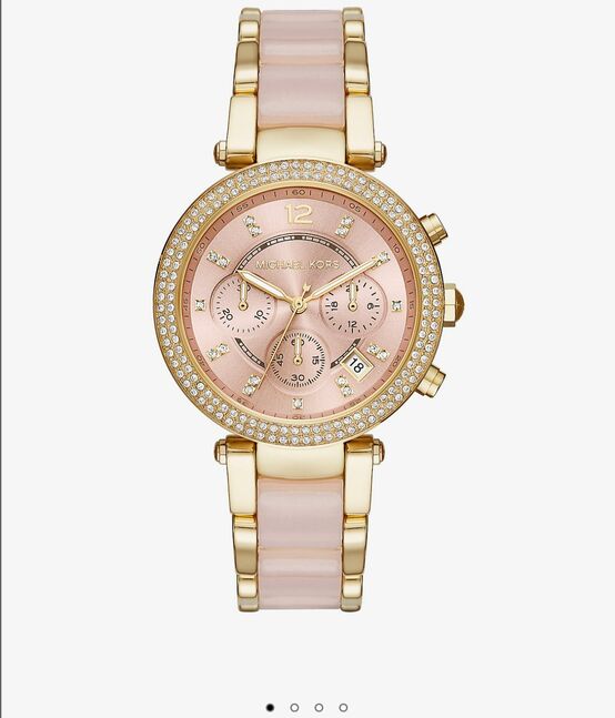 Michael kors parker pavé gold-tone and acetate watch хэмжээ:39мм
