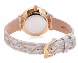 Michael kors pyper quartz silver dial white leather strap watch for women - mk1037 хэмжээ:32мм