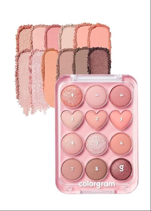 COLORGRAM PIN POINT EYESHADOW PALETTE 01 PEACH+CORAL=♥