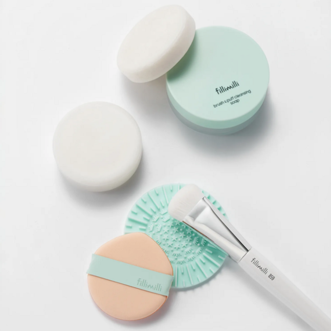 FILLIMILLI BRUSH&PUFF CLEASING SOAP SET