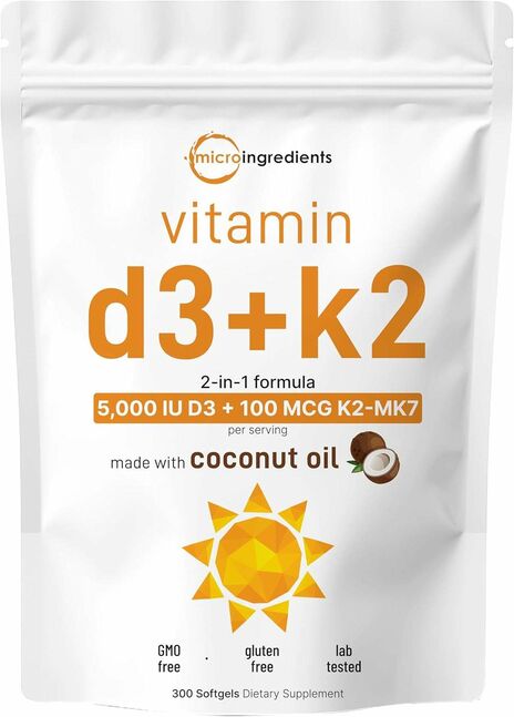 Microingredients 5000iu d3+k2 100mcg