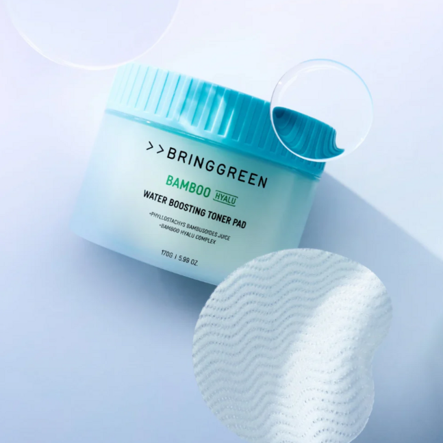 BRINGGREEN Bamboo Hyalu Water Boosting Toner Pad 80ea (+80ea Refill)