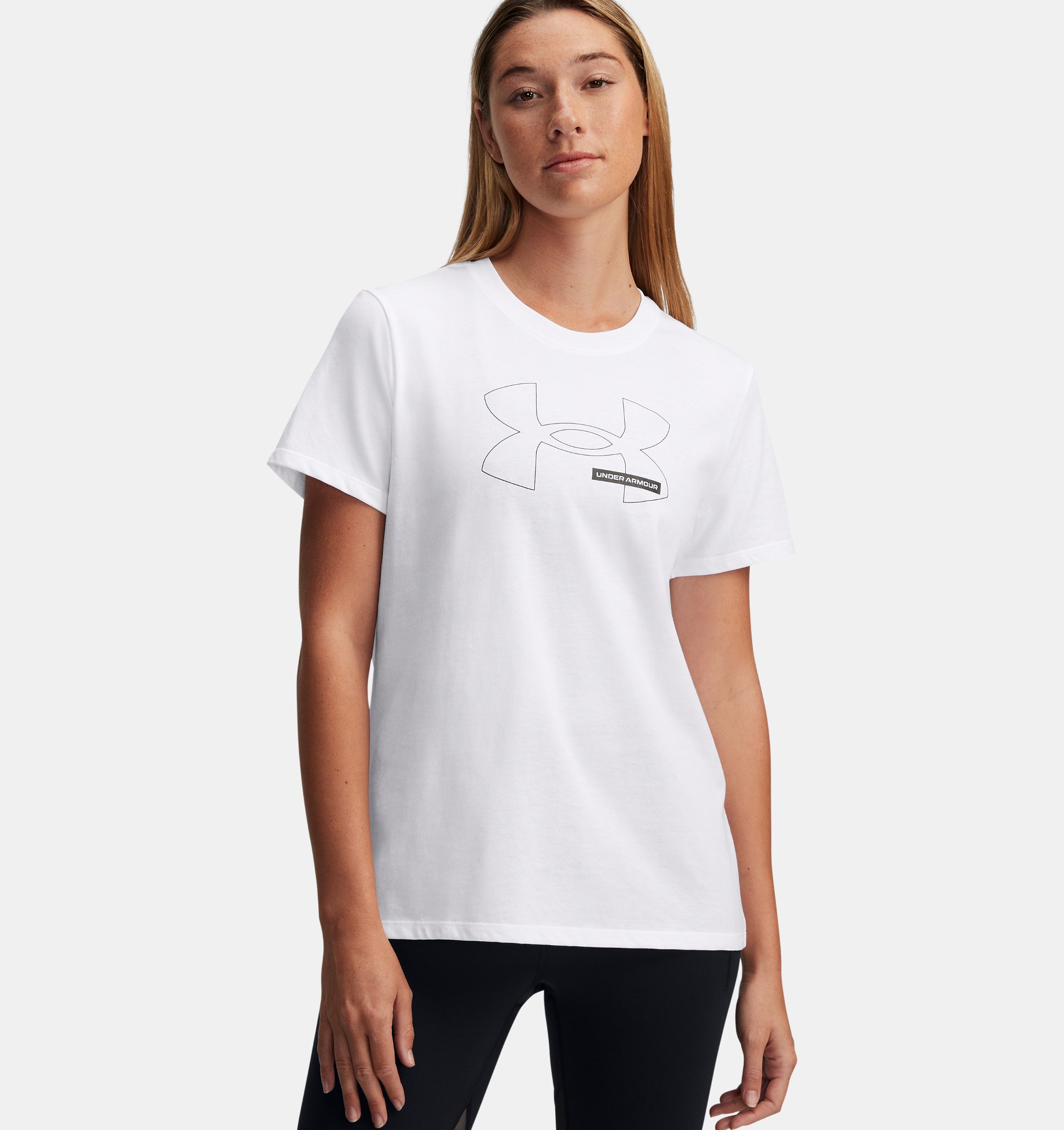 UA Rival Outline SS-WHT