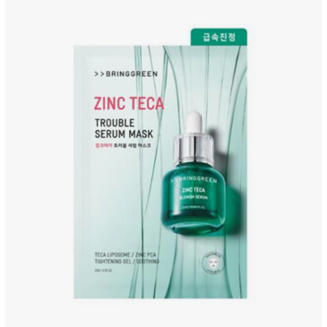 BRING GREEN ZINC TECA TROUBLE SERUM MASK