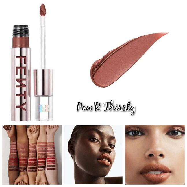 Fenty beauty by rihanna fenty icon velvet liquid lipstick  color: pow'r thirsty - caramel nude