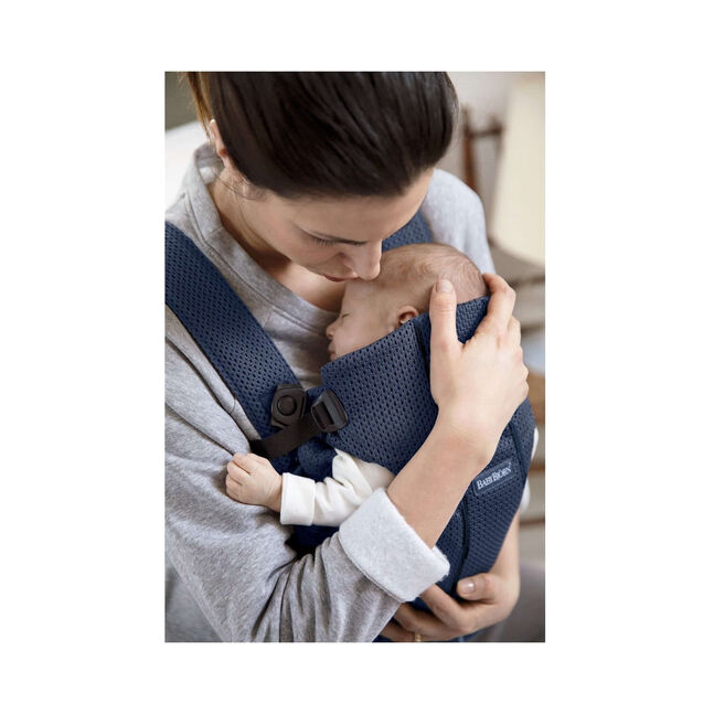 BJ Baby Carrier Mini, Dark blue, 3D Mesh | Үүргэвч мини хар хөх 0-12сар 