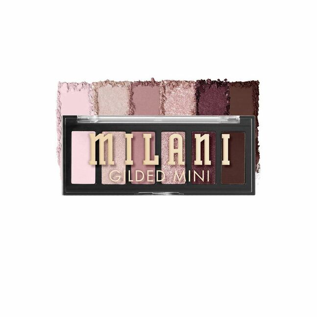 Milani gilded mini eyeshadow palette with 6 matte & shimmer hues - the wine down нүдний тень