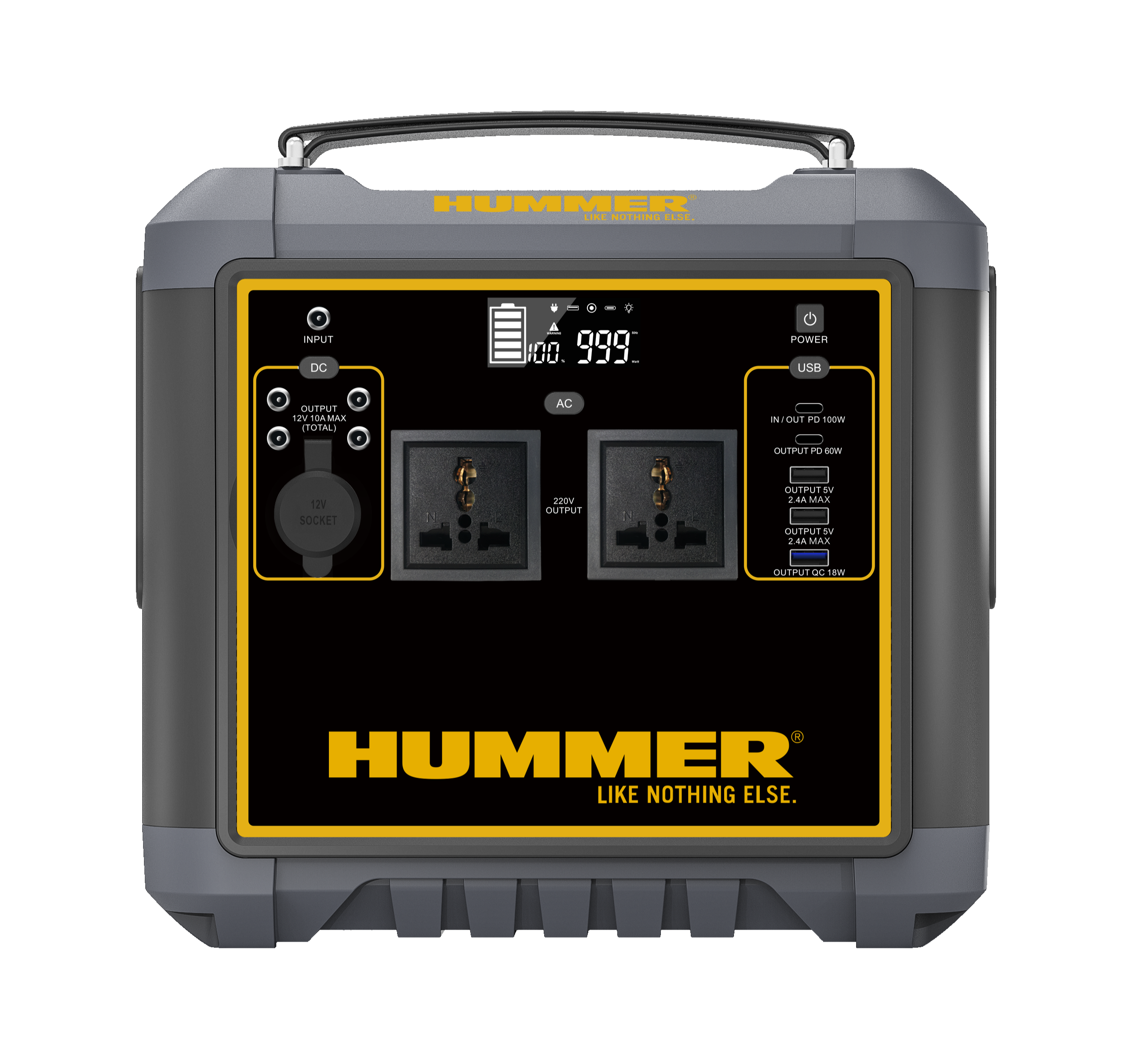 Hummer Power Station- H1000 (Multi Socket output, EUR plug)