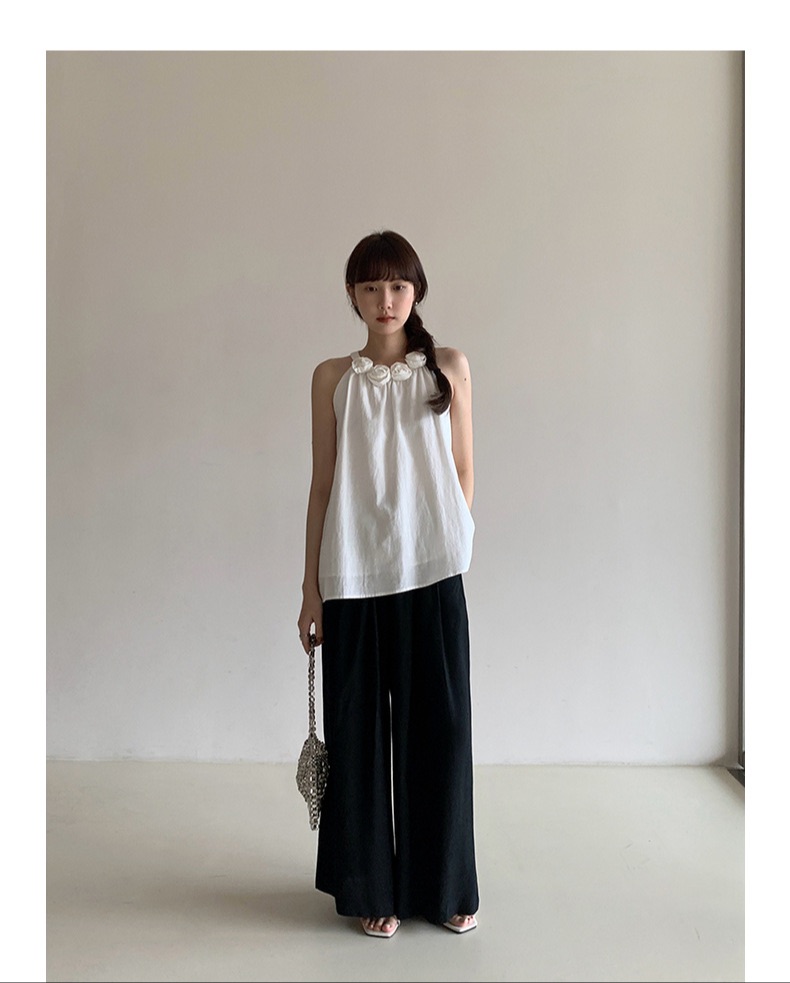 Halterneck cami top white