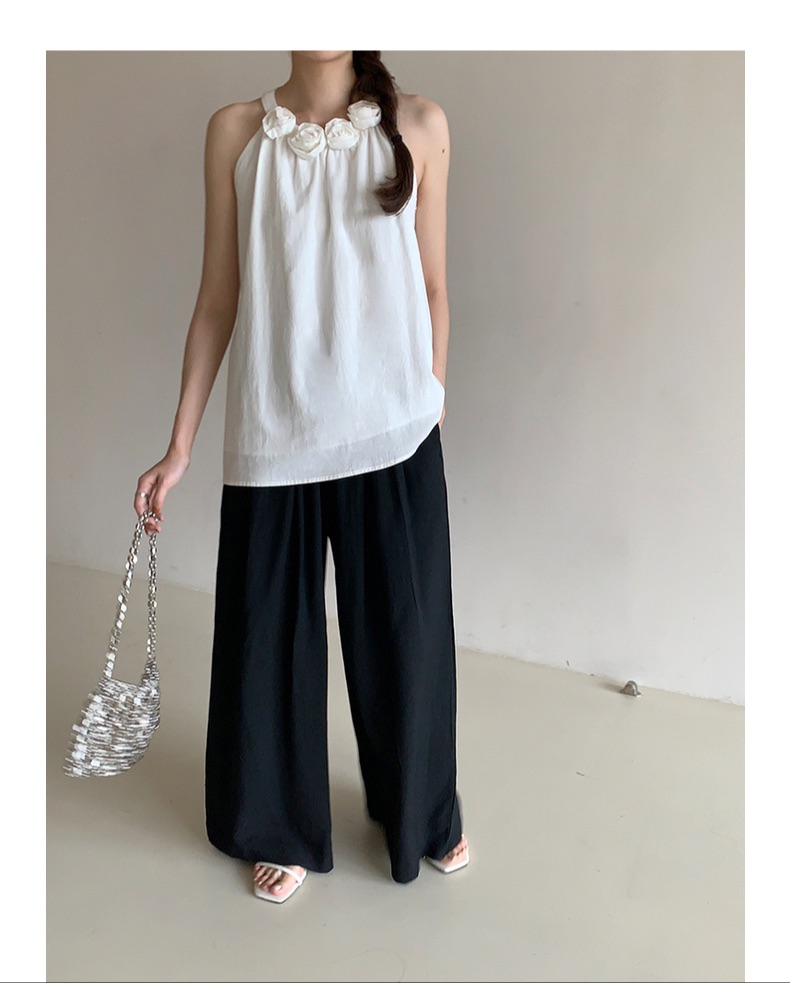 Halterneck cami top white