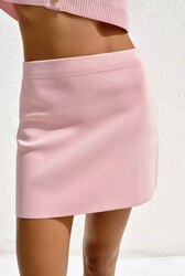 Knit short sleeve top knit mini skirt