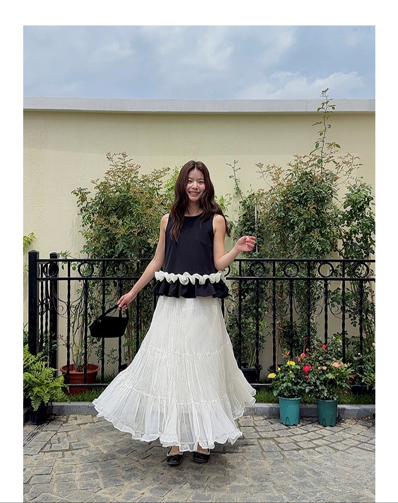 Flowy black sleeveless shirt