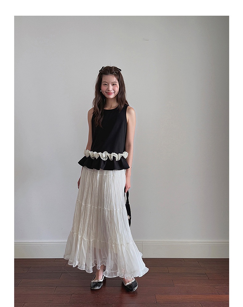 Flowy black sleeveless shirt