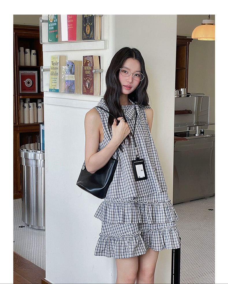 Grey flowy striped dress