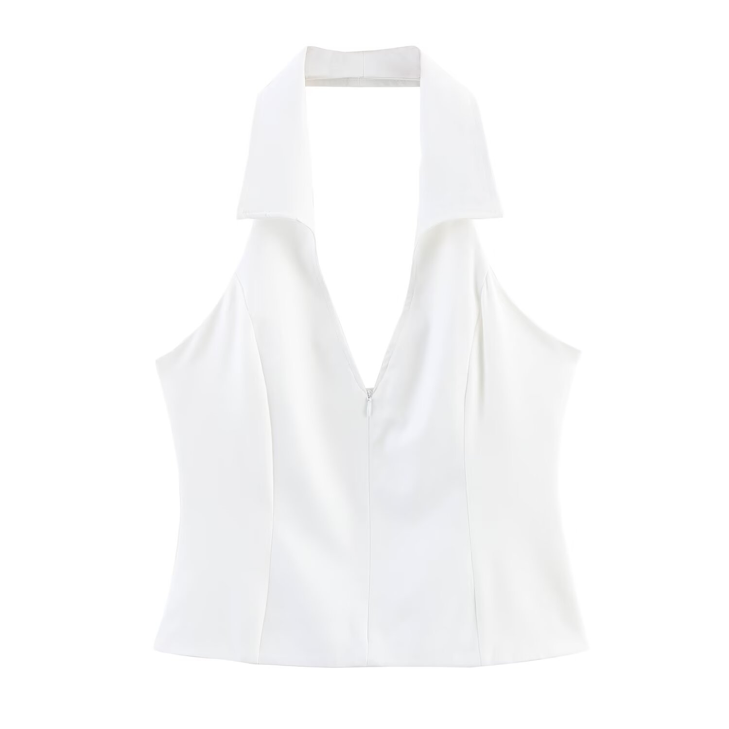 White halterneck top