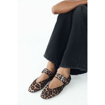 Zara leopard ballet flat