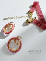 Japanese bead miyuki bracelet & earrings