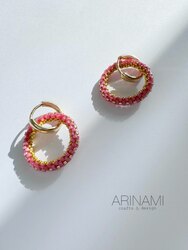 Japanese bead miyuki bracelet & earrings
