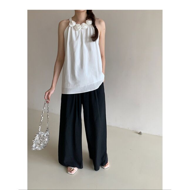 Halterneck cami top white