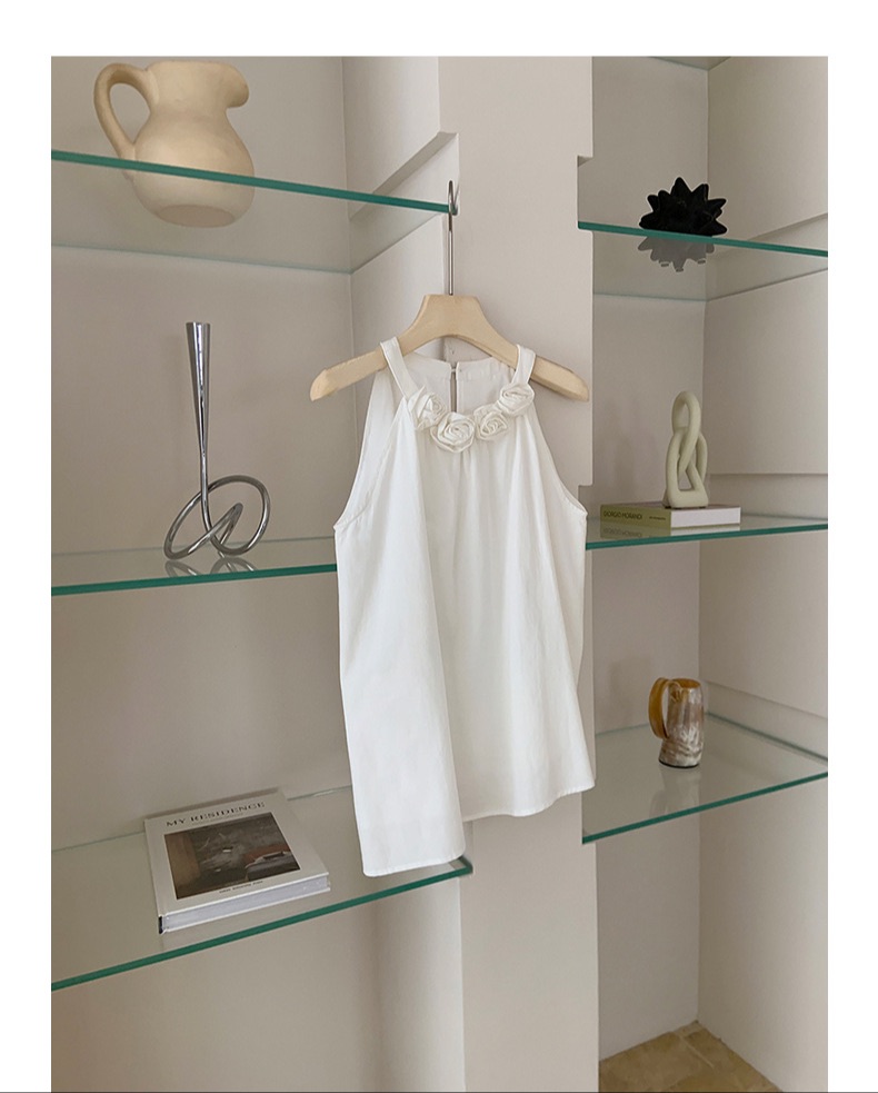 Halterneck cami top white