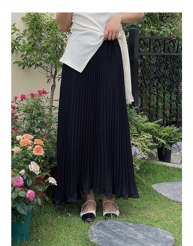 Long mesh skirt black