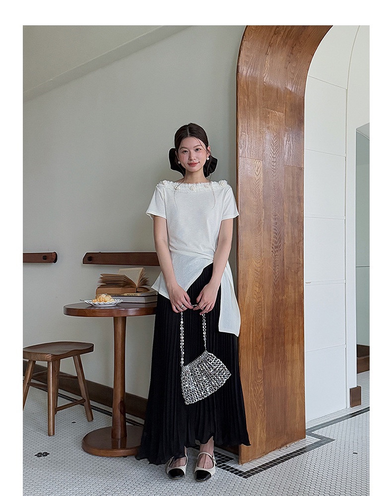 Long mesh skirt black