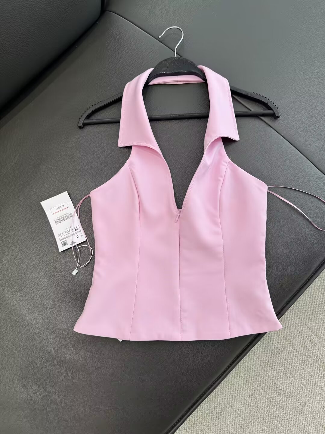 Pink halterneck top