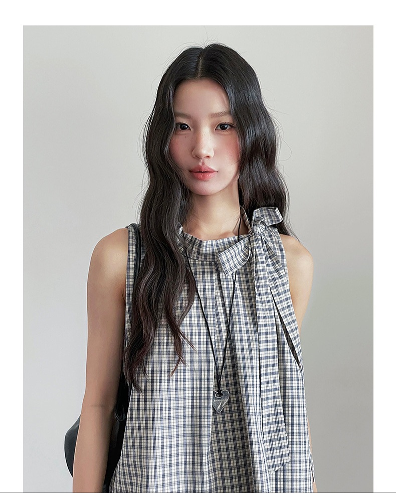 Grey flowy striped dress