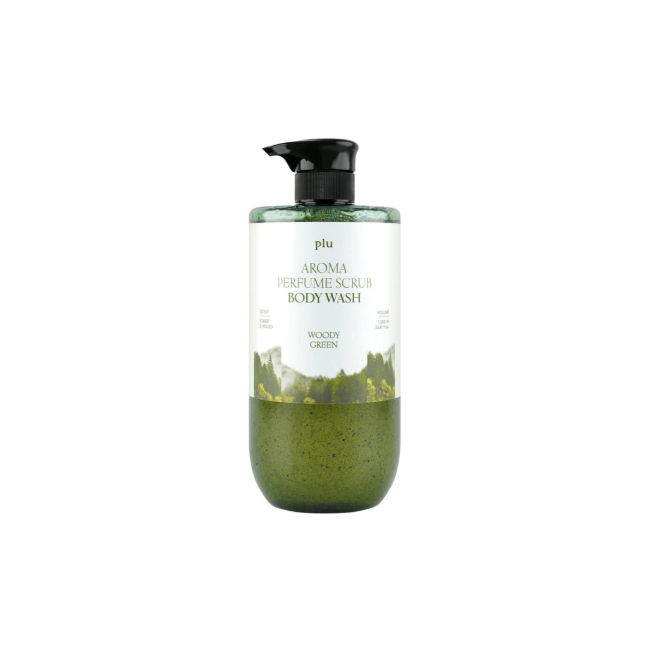 plu Aroma Perfume Scrub Body Wash Woody Green