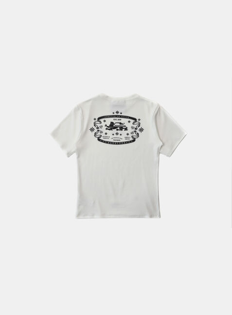 Mystic Logo Short Sleeve Slim Fit - White