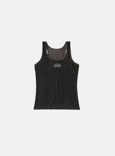 ◆BADBLOOD◆ Mystic Tank Slim Fit Black Leopard w-tnk25-027 Mystic Tank Slim Fit - Black Leopard