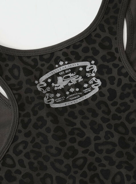 ◆BADBLOOD◆ Mystic Tank Slim Fit Black Leopard w-tnk25-027 Mystic Tank Slim Fit - Black Leopard