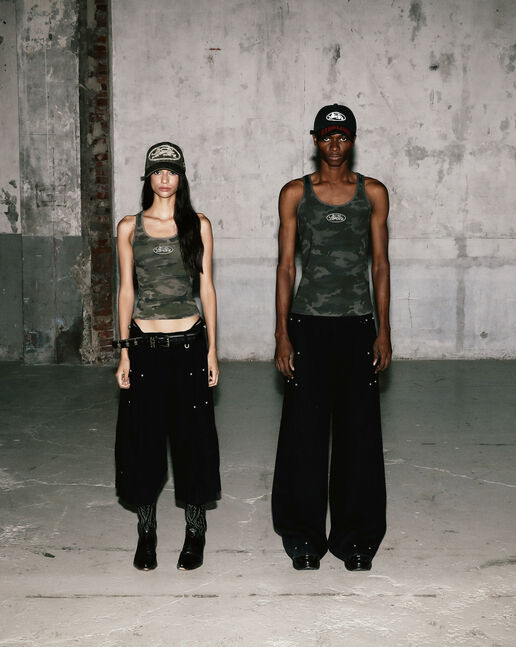 ◆BADBLOOD◆ Mystic Tank Slim Fit Black Camo w-tnk25-028 Mystic Tank Slim Fit - Black Camo