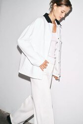 Zw collection contrast collar overshirt