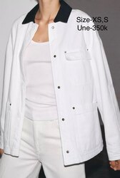 Zw collection contrast collar overshirt