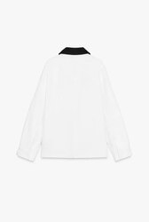 Zw collection contrast collar overshirt