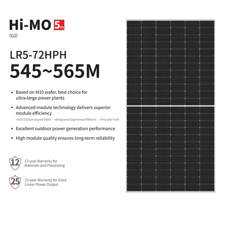 LR5-72HPH 555M Solar panel