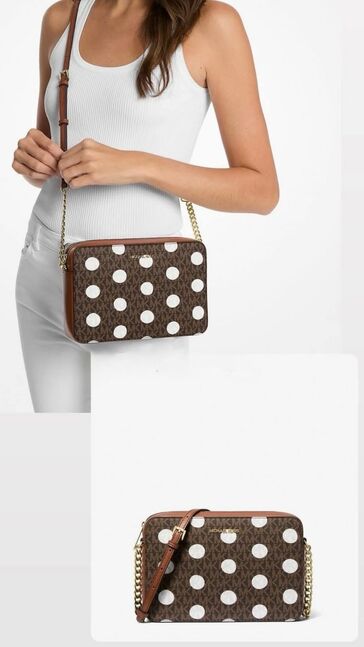 Mk brown logo bag
