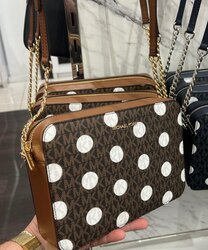 Mk brown logo bag