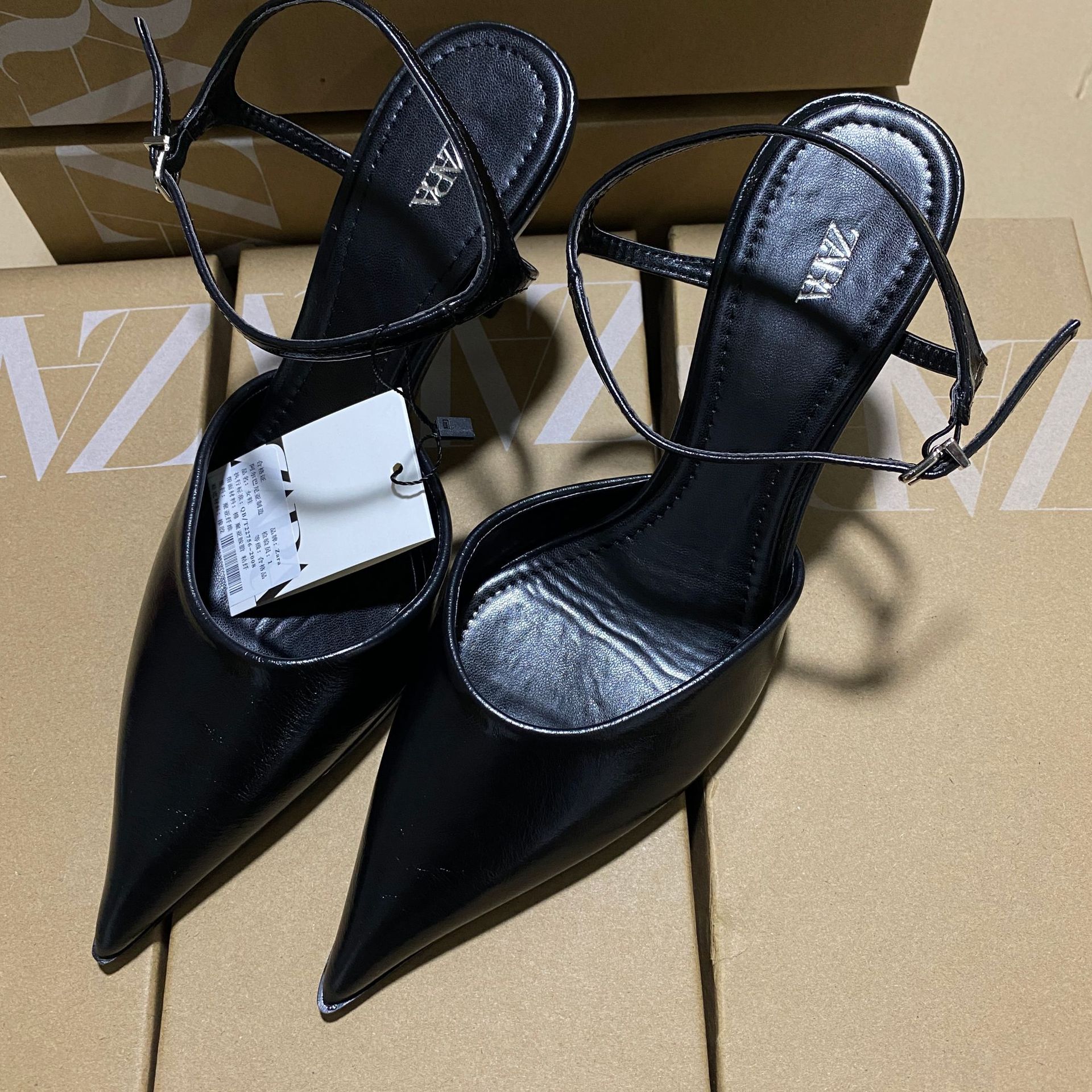Zara black high heels
