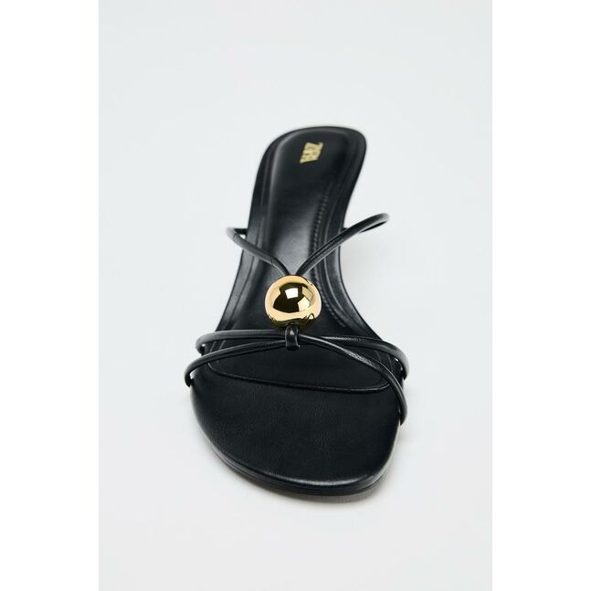 ZARA SANDALS WITH METALLIC DETAIL