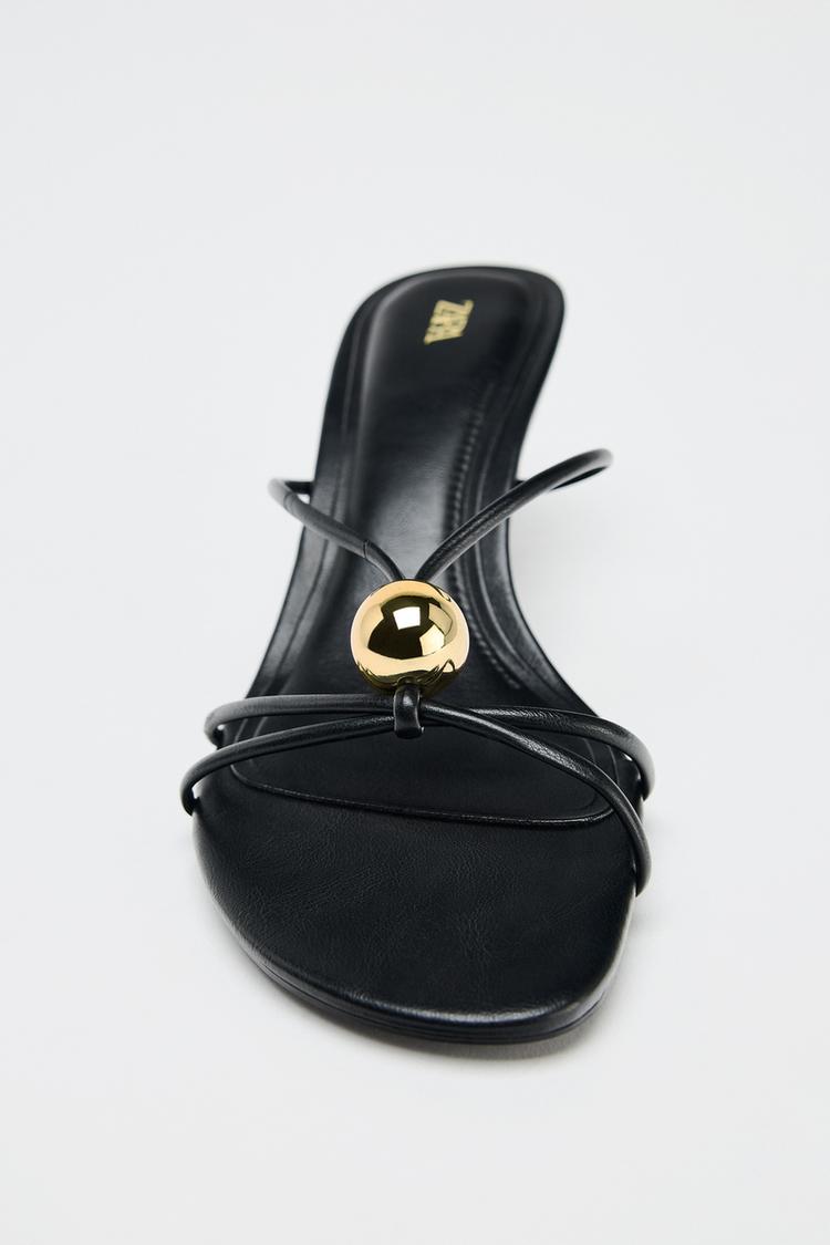 ZARA SANDALS WITH METALLIC DETAIL