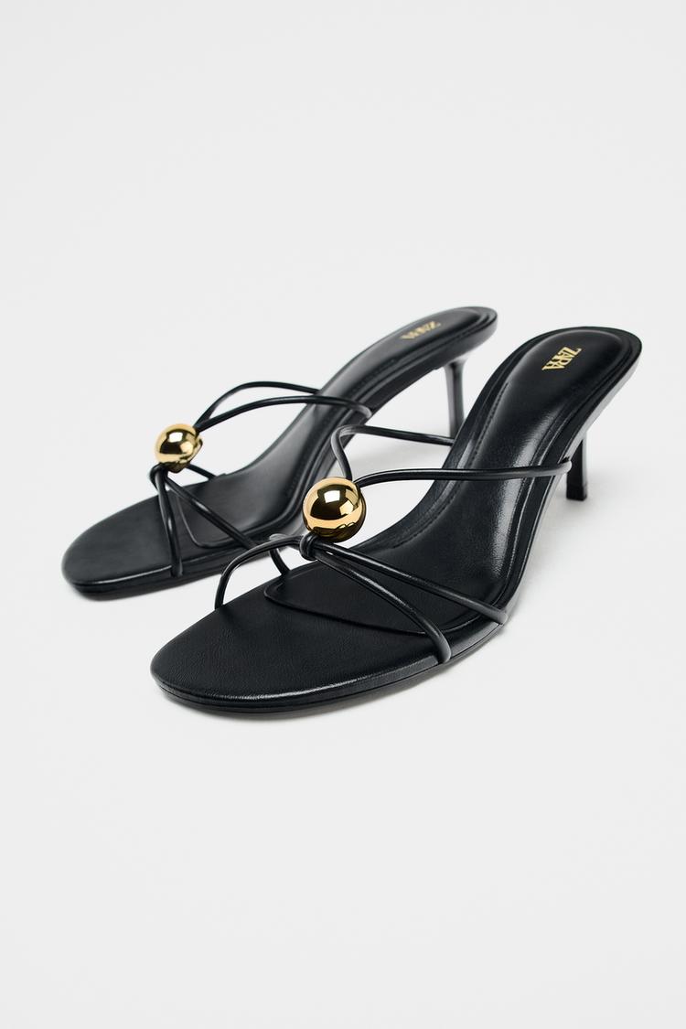 ZARA SANDALS WITH METALLIC DETAIL